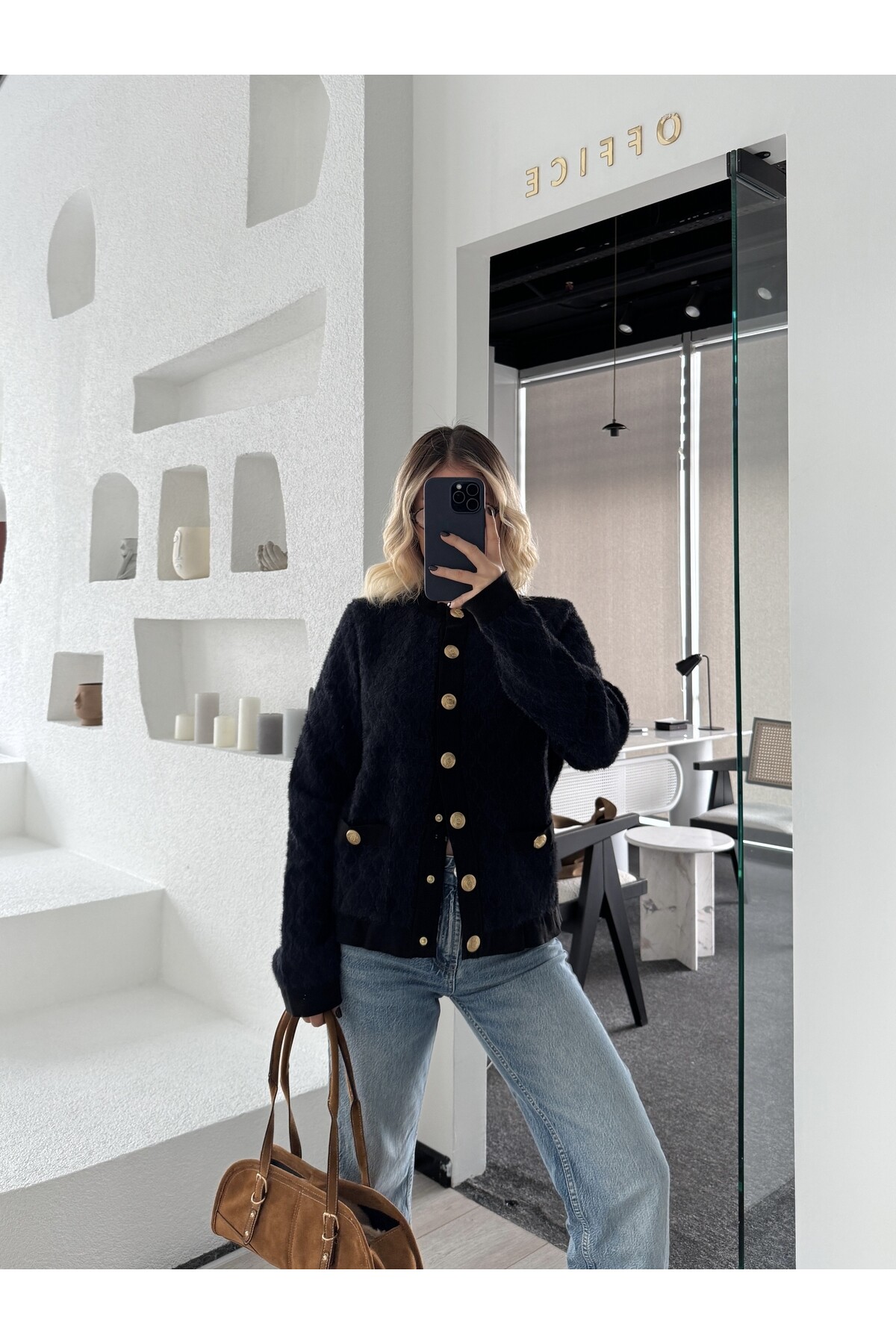 Beymen Baklava Desen Gold Düğmeli Hırka