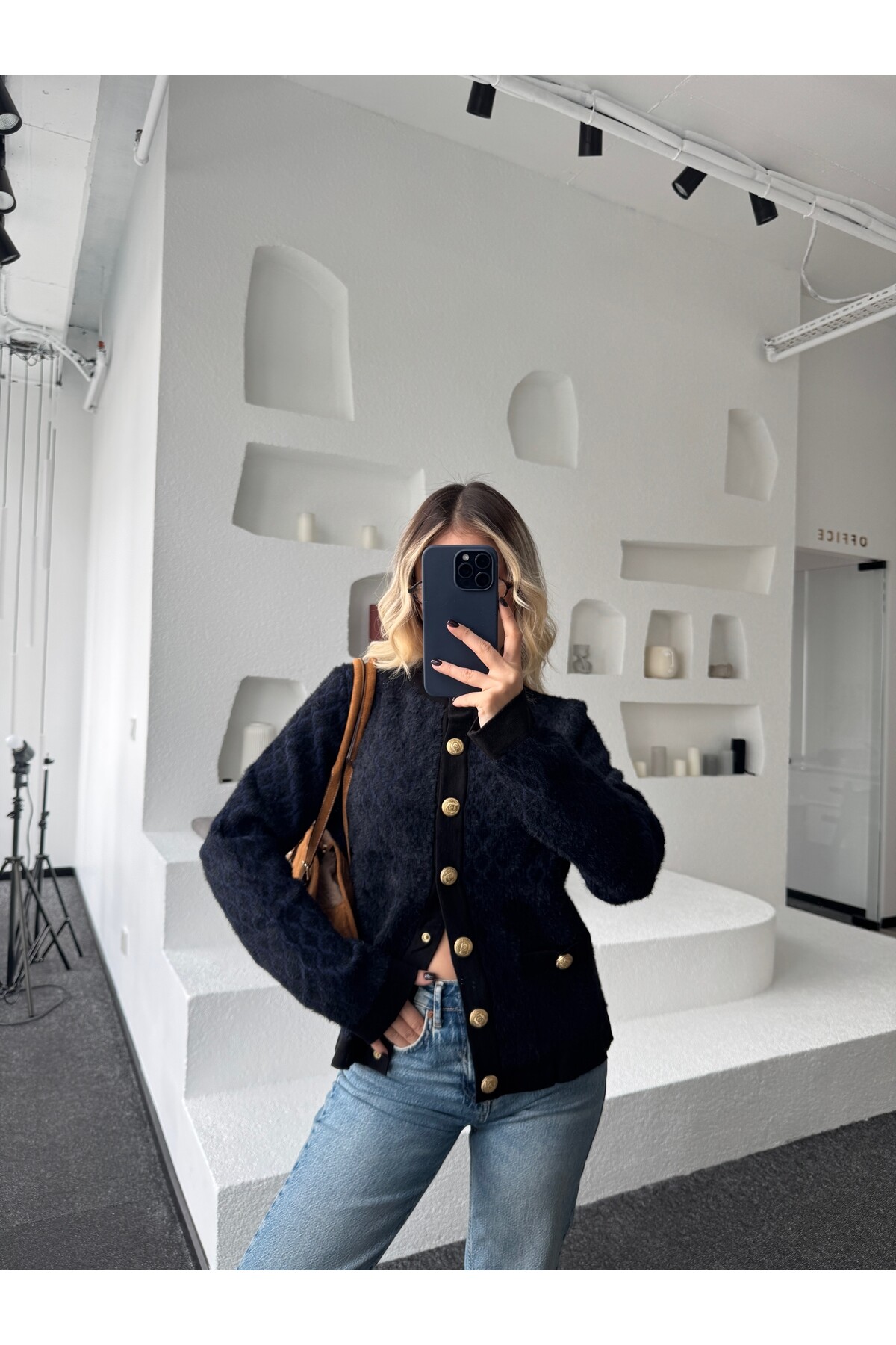 Beymen Baklava Desen Gold Düğmeli Hırka