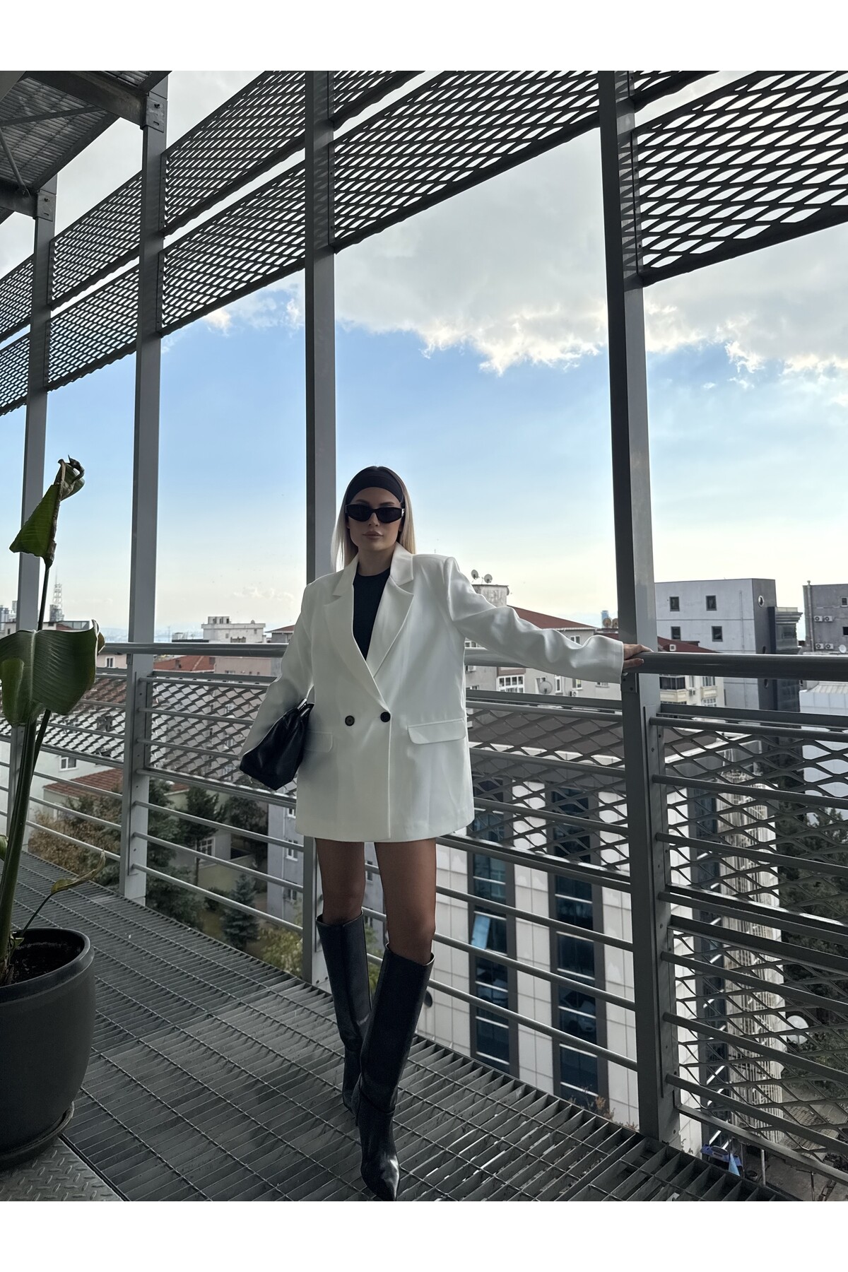 Çift Düğmeli Vatkalı Blazer Ceket