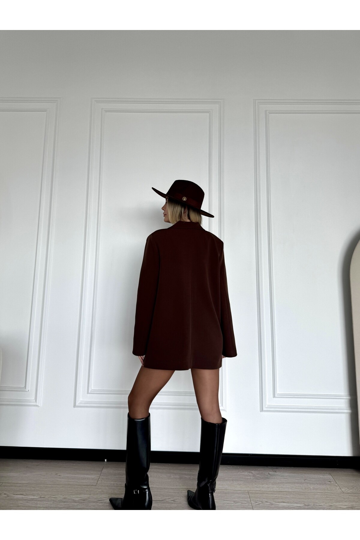 Çift Düğmeli Vatkalı Blazer Ceket