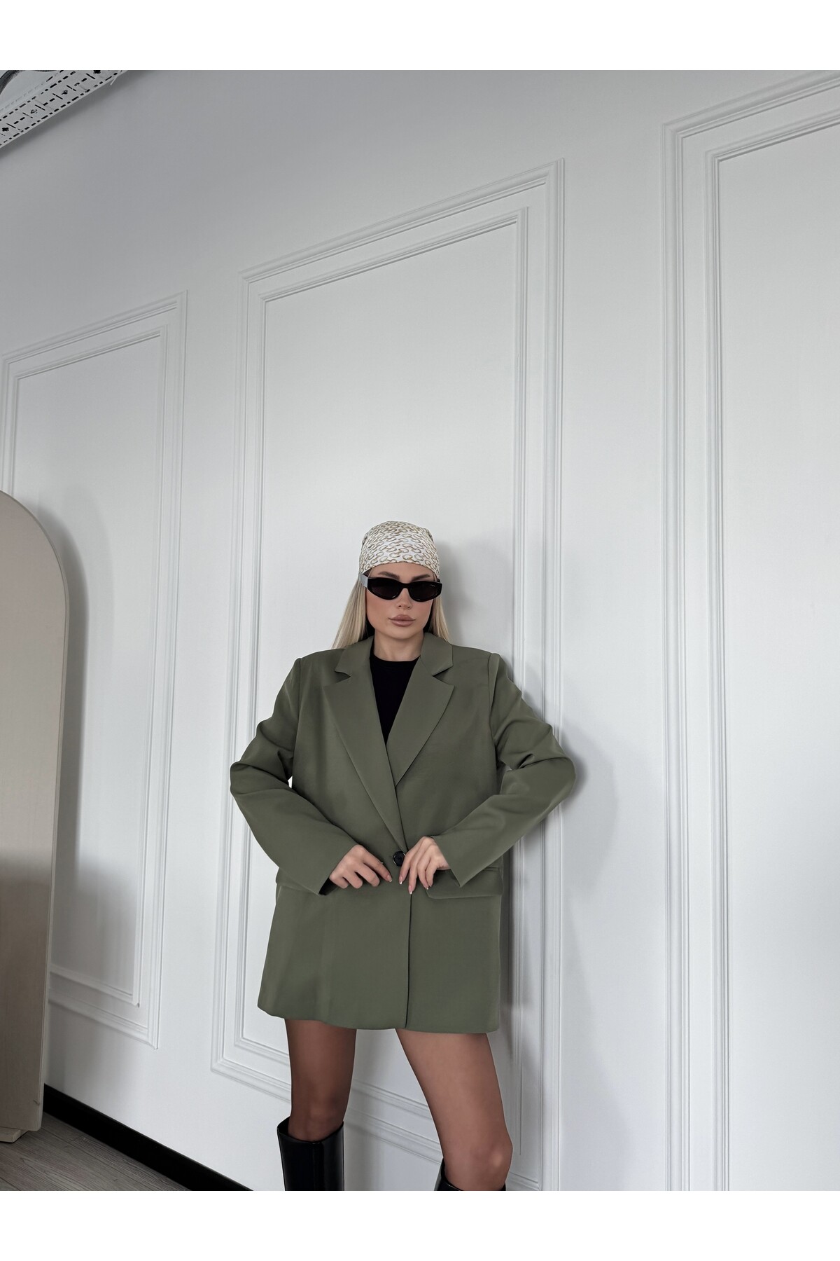 Çift Düğmeli Vatkalı Blazer Ceket