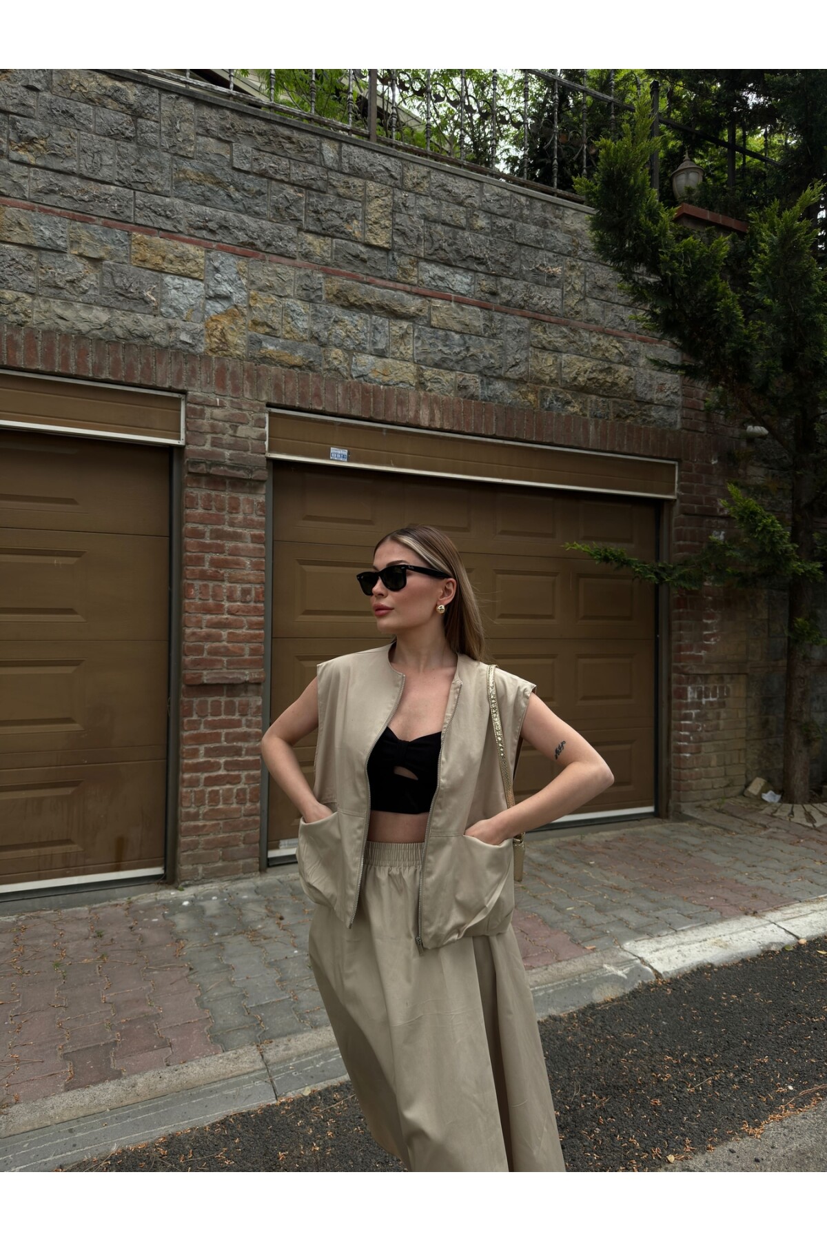 Kadın Astarlı Yelek Etek Takım