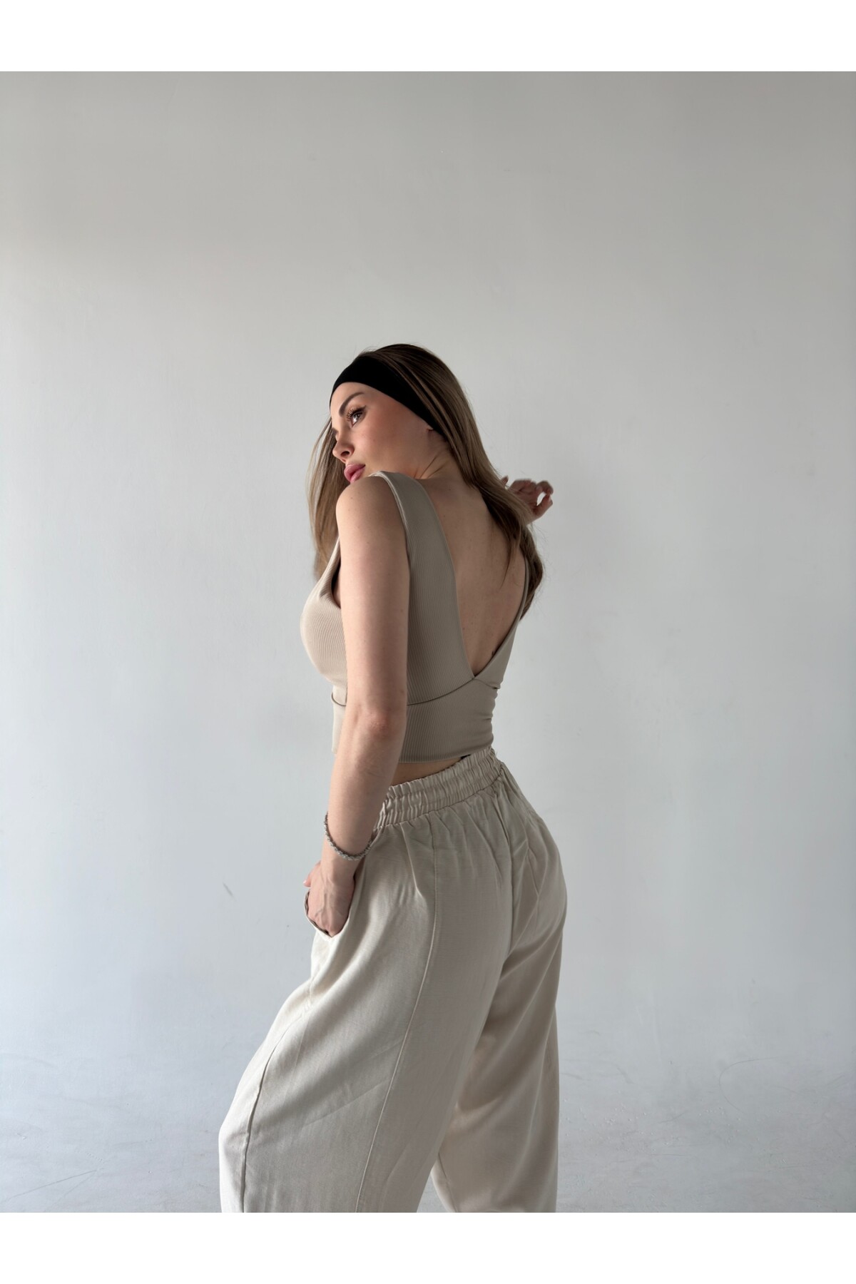 Kadın Vizon V Yaka Pamuklu Bralet Büstiyer