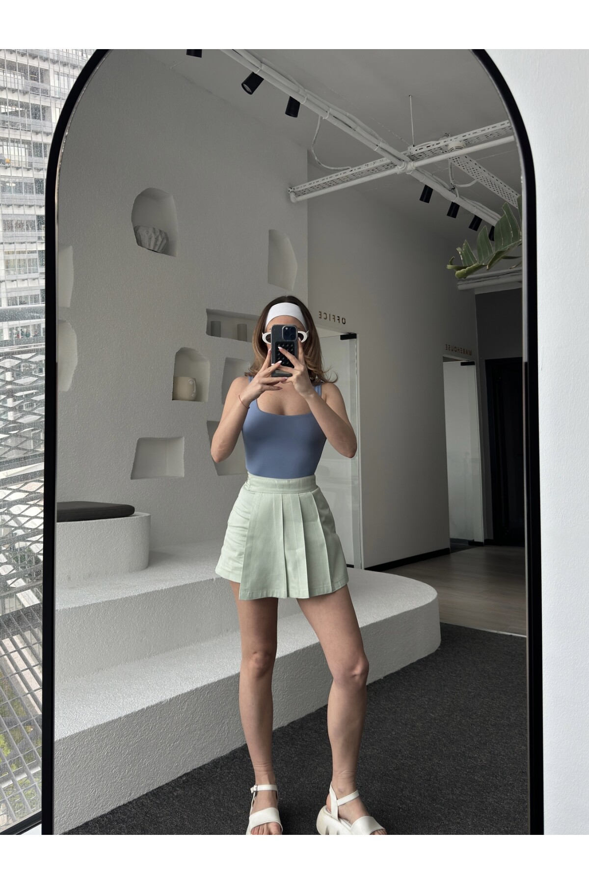 Kadın Yeşil Marka Model Şortlu Etek