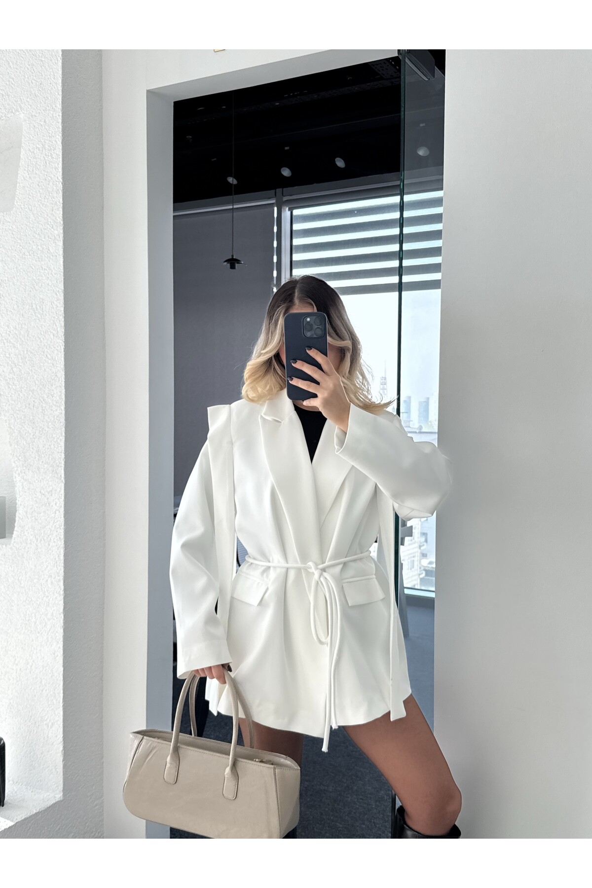 Tasarım Bağlamalı Blazer Ceket