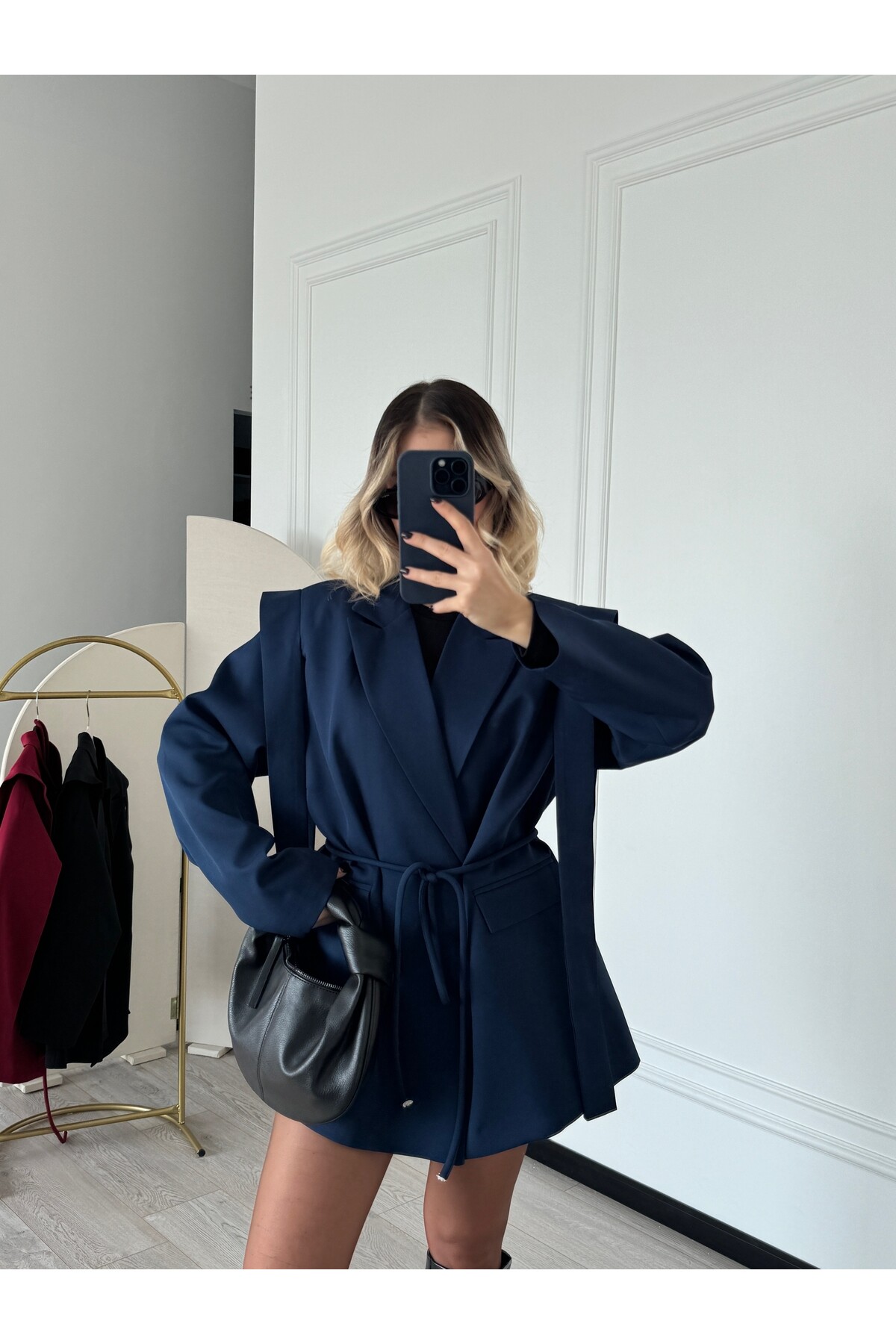 Tasarım Bağlamalı Blazer Ceket