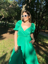 Kadın Yeşil Poplin Kumaş Elbise Yeşil