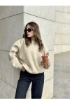 Kadın Basic 3 İplik Şardonlu Oversize Sweatshirt